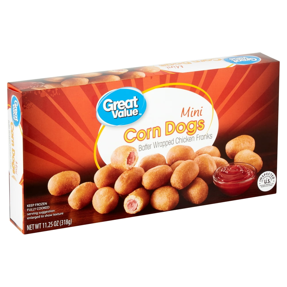 Great Value Mini Corn Dogs, 11.25 oz, 16 Ct (Frozen)