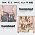 thumbnail image 6 of German Shepherd with Pioneer Flower Apron-Garden Aprons for Women with Pockets-Cotton Linen Waterproof Kitchen Cooking Gardening Aprons Adjustable for Kitchen,Cooking,BBQ and Salon 33x27 Inch, 6 of 7