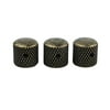Guyker 3Pcs Guitar Knobs for 6mm Dia. Shaft Pots - Tone and Volume Control Potentiometer Knob Replacement for Electric Guitar or Precision Bass (Antique Brass)