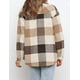 thumbnail image 2 of Chaqueta de cuadros para mujer, abrigo tipo sobretodo de manga larga, chaqueta de franela, blusa camisera, 2 of 3
