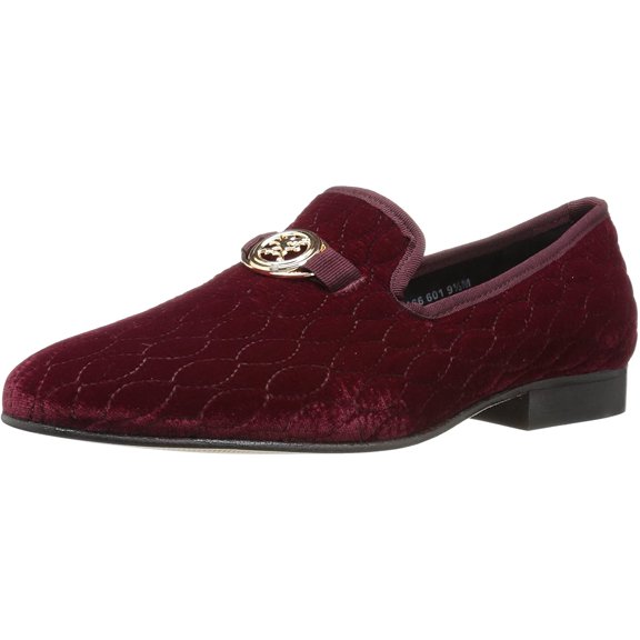 STACY ADAMS Mens Valet Velour Bit Slip-on Loafer 9 Burgundy