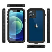 Dteck Waterproof Full Body Protective Cell Phone Case for Apple iPhone 12 Mini, Black