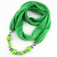 thumbnail image 6 of BESTYO Womens Fashion Neckerchief Ring Scarf Necklaces Beads Solid Color Jewelry Shawl, 6 of 17
