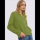 thumbnail image 5 of Suéter de Cuello de Solapa para Mujer, Chaqueta de Punto con Botones y Abertura Frontal, Cárdigan de Larga con Botones Verde S, 5 of 7