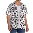 thumbnail image 2 of Pofeuu Music Player Print Mens Casual Short Sleeve Shirts Beach Summer Spread Collar Pocket Tops Men's Casual Short-sleeved Shirt-Small, 2 of 5