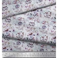 thumbnail image 2 of Soimoi Pink Poly Georgette Fabric Spiral & Stripe Geometric Printed Fabric 1 Yard 52 Inch Wide, 2 of 3