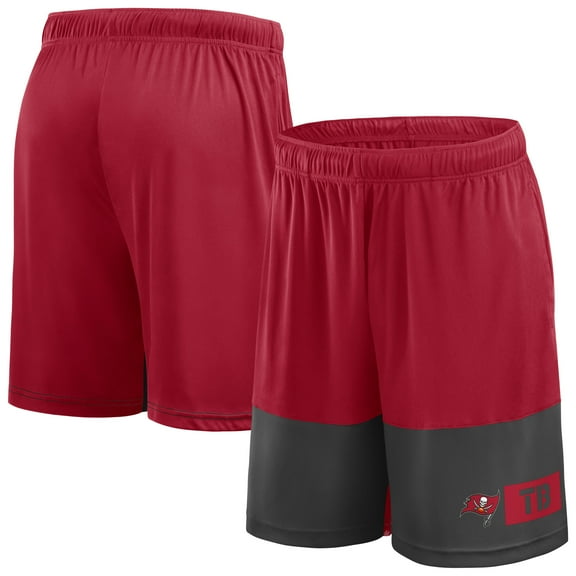 Men's Fanatics Red/Pewter Tampa Bay Buccaneers Big & Tall Best of the Best Performance Shorts