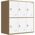 thumbnail image 4 of MECOLOR 4, 6, 9 Door Metal Office Storage Locker Cabinet, Gym School and Home Locker,Metal Locker Storage for Employee Staff or Workers(White,6D), 4 of 7