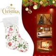 thumbnail image 4 of Coolnut 17.7 Inch Christmas Stockings, 2 PCS Roses and Butterflies Presonalized Large Stocking Sock for Family Holiday Xmas Party Decorations, 4 of 7