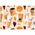 thumbnail image 2 of Metal Light Switch Wall Plate Outlet Cover (Coffee Mocha Espresso Grounds Cookie Sugar Treats Love Caramel Shake - Triple Toggle), 2 of 2