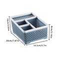 thumbnail image 4 of kurtrusly Plastic Desktop Cosmetics Storage Box Imitation Rattan Office Student Stationery Organizer Lipstick Holder, 4 of 7