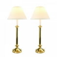 thumbnail image 4 of Renovator's Supply Brass Table and Floor Lighting Lamp Set w/1 Floor Lamp, 2 Traditional Table Bed Side Lamps, 1 Amber Desk Lamp, 4 of 5