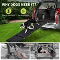 thumbnail image 3 of EDTara Heavy Duty Folding Dog Ramp, 63" Non-Slip Quad-Fold Portable Pet Ramp for Cars, SUVs, Trucks, Large Dogs & Seniors, 3 of 7