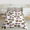 thumbnail image 2 of Feelyou Bowknot Cherry Twin Comforter Sets, Leopard Cheetah Print Bedding Set, 2pcs, 2 of 8