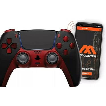 Black/Red Custom Rapid Fire, Anti Recoil, Macros MODDED Wireless Controller for PS5 & PC. Best for FPS Games