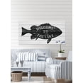 thumbnail image 5 of Marmont Hill A Black Fish White Wood Wall Art, 5 of 9