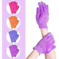thumbnail image 4 of 4 Pairs Bath Exfoliating Gloves Scrub, Double Sided Bath Mitts Scrubs for Shower, Body Scrubber Gloves, Bathing Accessories, 4 of 7