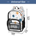 thumbnail image 4 of PVC Transparent Backpacks Clear Backpack for Travel and Outings Planets with Rings Pattern, 4 of 7