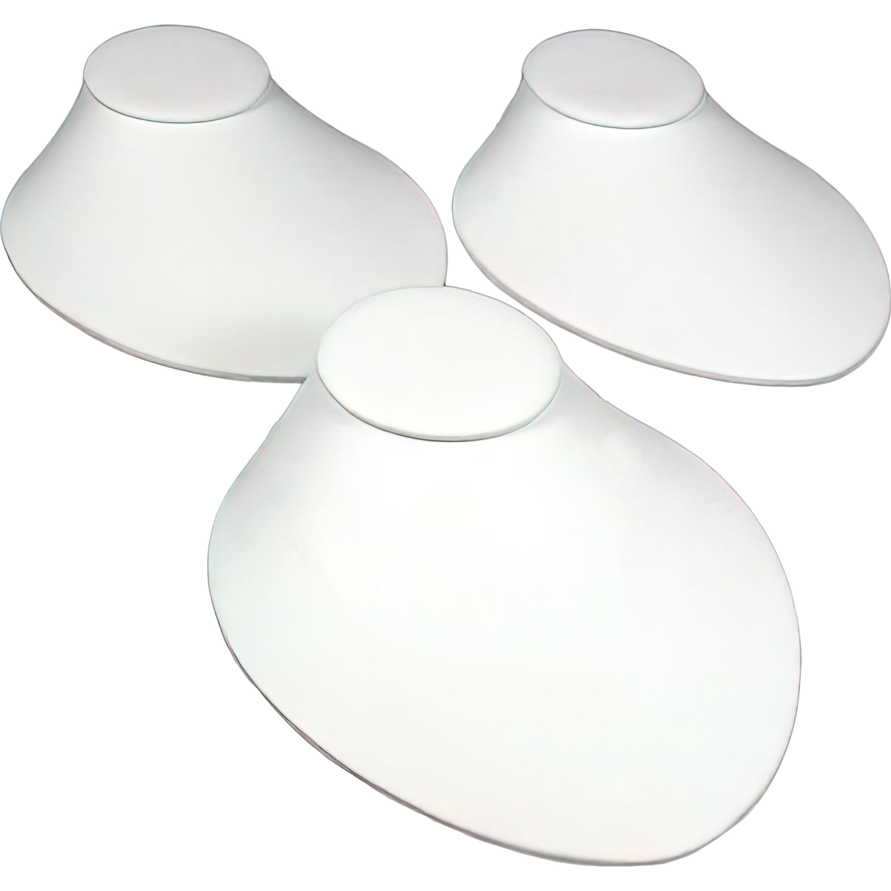 3 White Leather Necklace Busts Slatwall Jewelry Display