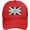 Red, variant on National Flag of The United Kingdom UK Aka Union Jack in Black and White Baseball Cap Dad Hat Trucker Hat,Black