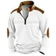 thumbnail image 1 of Sudadera sin capucha para hombre, informal, de color liso, con tejido sin capucha, para mantener el calor, con capucha, de manga larga, de poliéster, 1 of 5