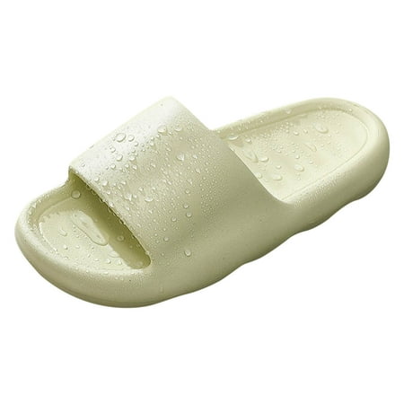 

GWAABD Womens House Shoes Slippers Women Slippers Simple Solid Color Fashion Comfortable Thick Soled Flat Soled Soft Non Slip Slippers In Bathroom