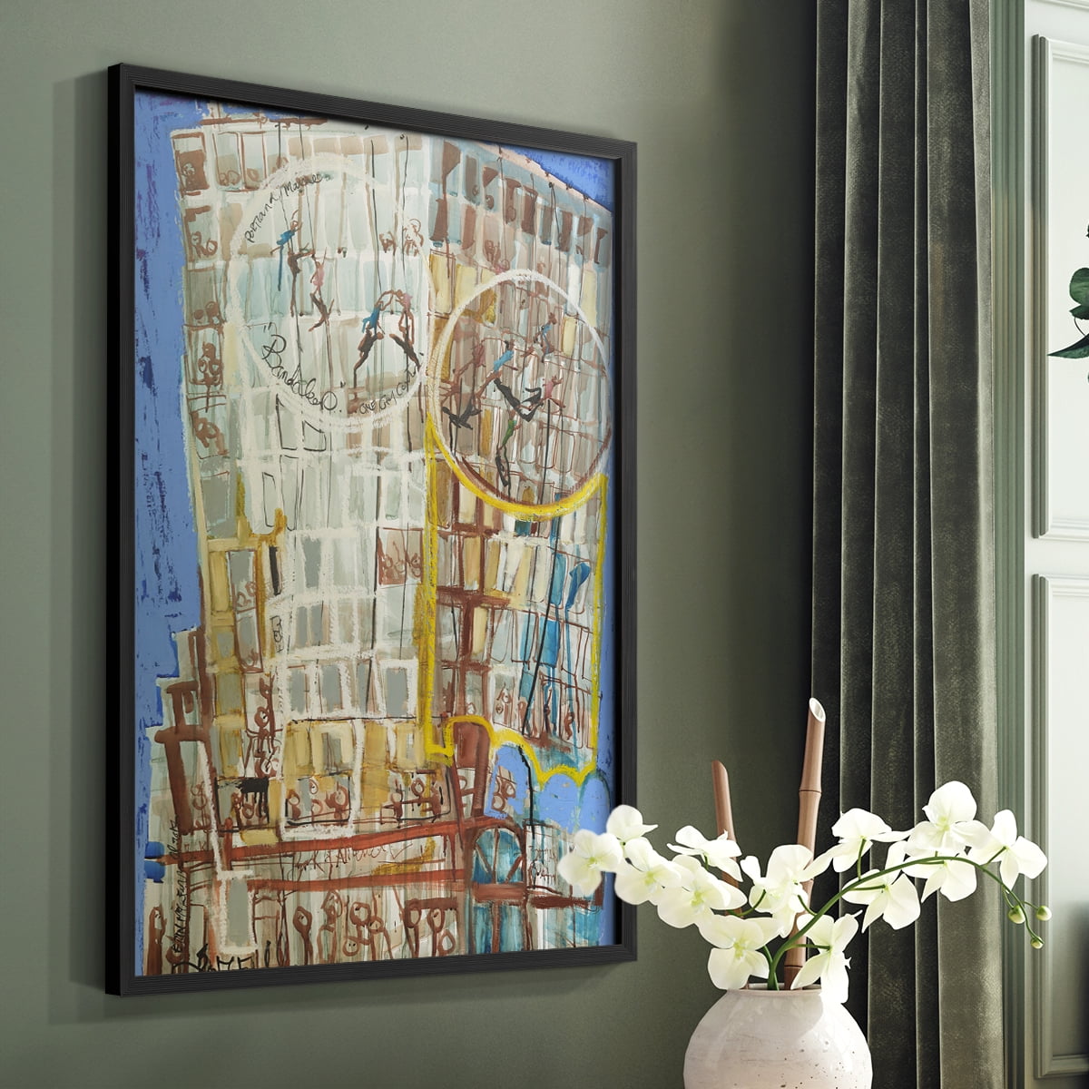 Bandaloo I Framed Print in Black Solid Wood Framed Print No Nail Hanging