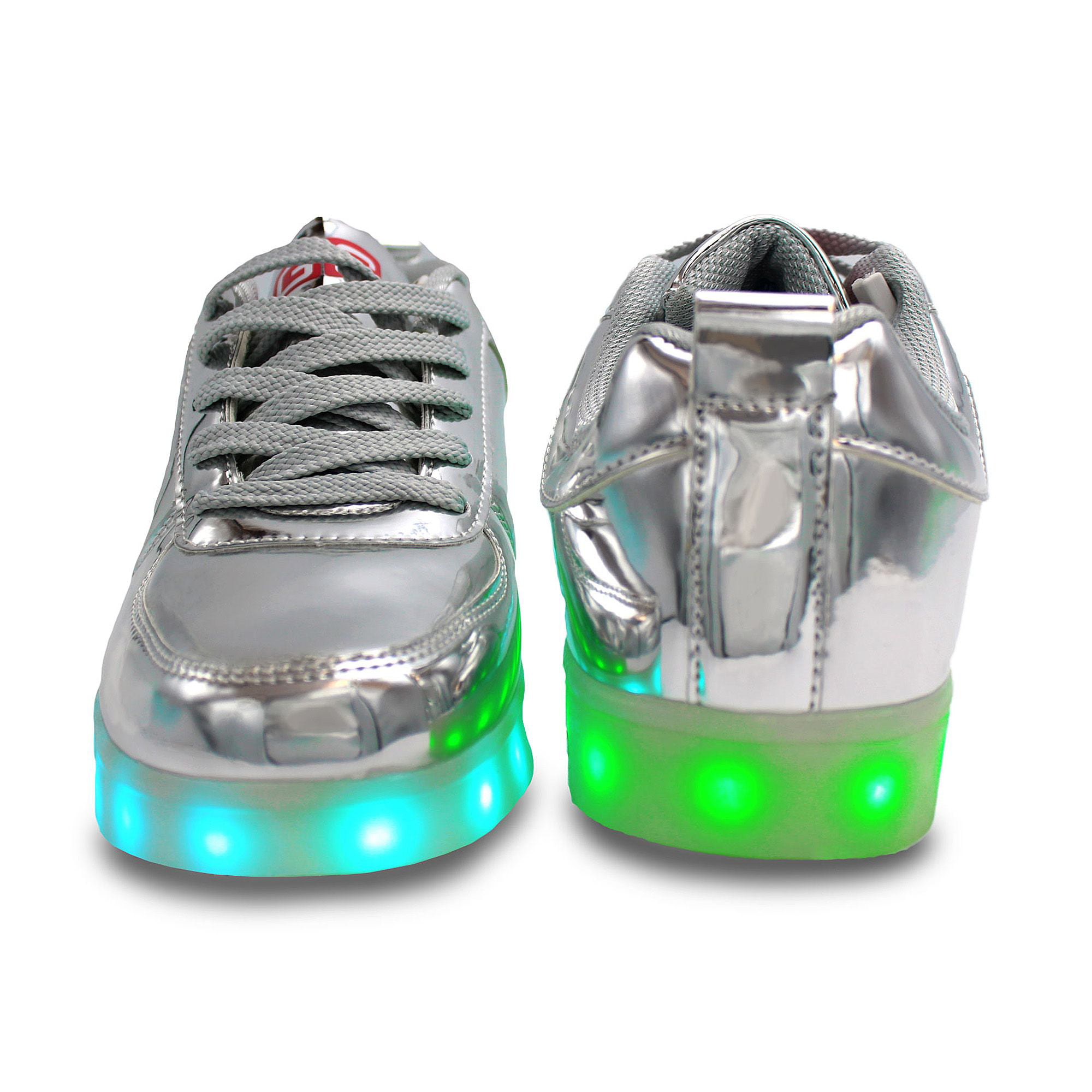 Family Smiles LED Light Up Sneakers Kids High Top USB Charging Boys Girls Unisex Lace Up Shoes Gold, Kids Unisex, Size: US10 / Eu27