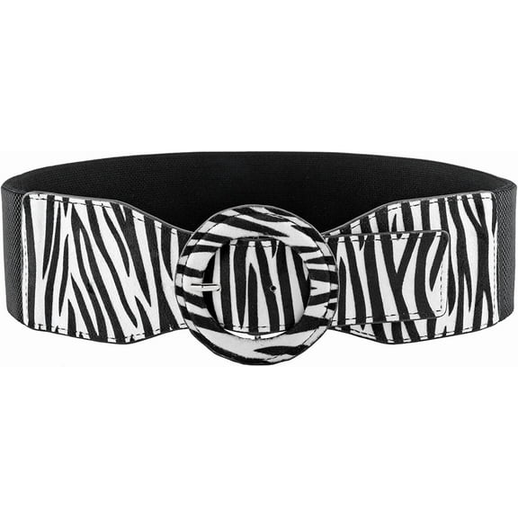 YooGuoGuo Snakeskin Wide Elastic Belt for Women Dress Waist Belts PU Leather Stretchy Wide Waist Cinch Belt Waistband Costume