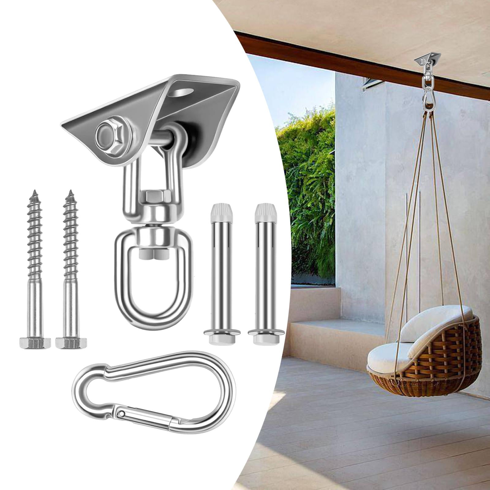 Hammock Hanging Kits Ceiling Mounts Swing Hangers for Playground Chair Swing Argent