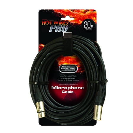 On-Stage MC-20NN Professional Mic Cable with Neutrik Connectors (20 )