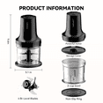 thumbnail image 6 of LINKChef Food Chopper, 2.8 Cup Food Processor, 260W Power Grinder with 4 Bi-Level Blades, 6 of 7