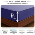thumbnail image 4 of Lux Decor Collection Queen Fitted Sheet Only - Fits Upto 16 Inch Deep Pocket Mattress - Navy Blue, 4 of 10