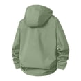 thumbnail image 5 of XUNKUSGA Rain Jacket Men Lightweight Windproof Waterproof Softshell Jacket with Chest Zipper Pocket Long Sleeve Full Zip Up Hiking Jackets with Hood for Golf Travel,Green,2XL, 5 of 9