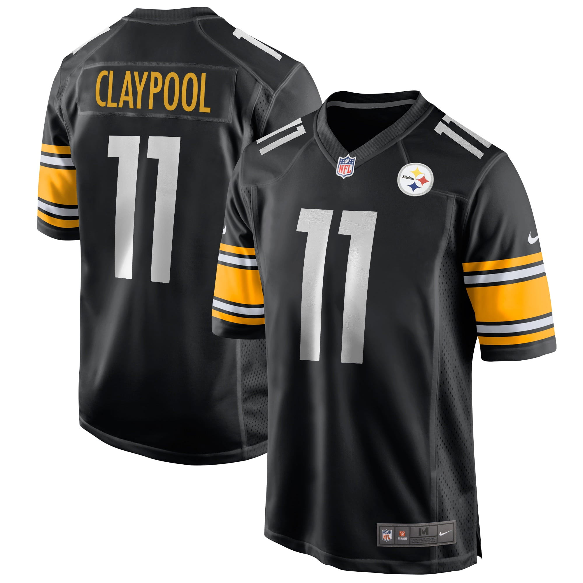 Claypool #11 Steelers Mens American Football Jersey， Game Sportswear Rugby Jersey Student Training Wear Embroidery