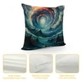 thumbnail image 4 of Autua Vortex Mountain Swirl Graphic Decorative Throw Pillow Cover for Couch and Bedroom 1PC 20x20in, 4 of 5