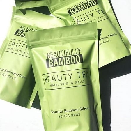 Beautifully Bamboo Leaf Tea - Silica Rich for Healthy Hair, Skin and Nails (30 tea