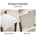 thumbnail image 3 of Dining Chair Set of 6, Upholstered Wooden Dining Chairs with Solid Wood Legs, Farmhouse Dining Room Chair, Kitchen Chair for Dining Room,Beige, 3 of 9