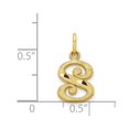 thumbnail image 2 of 14k Yellow Gold Initial S Charm - .8 Grams - Measures 18.3x8.9mm, 2 of 4
