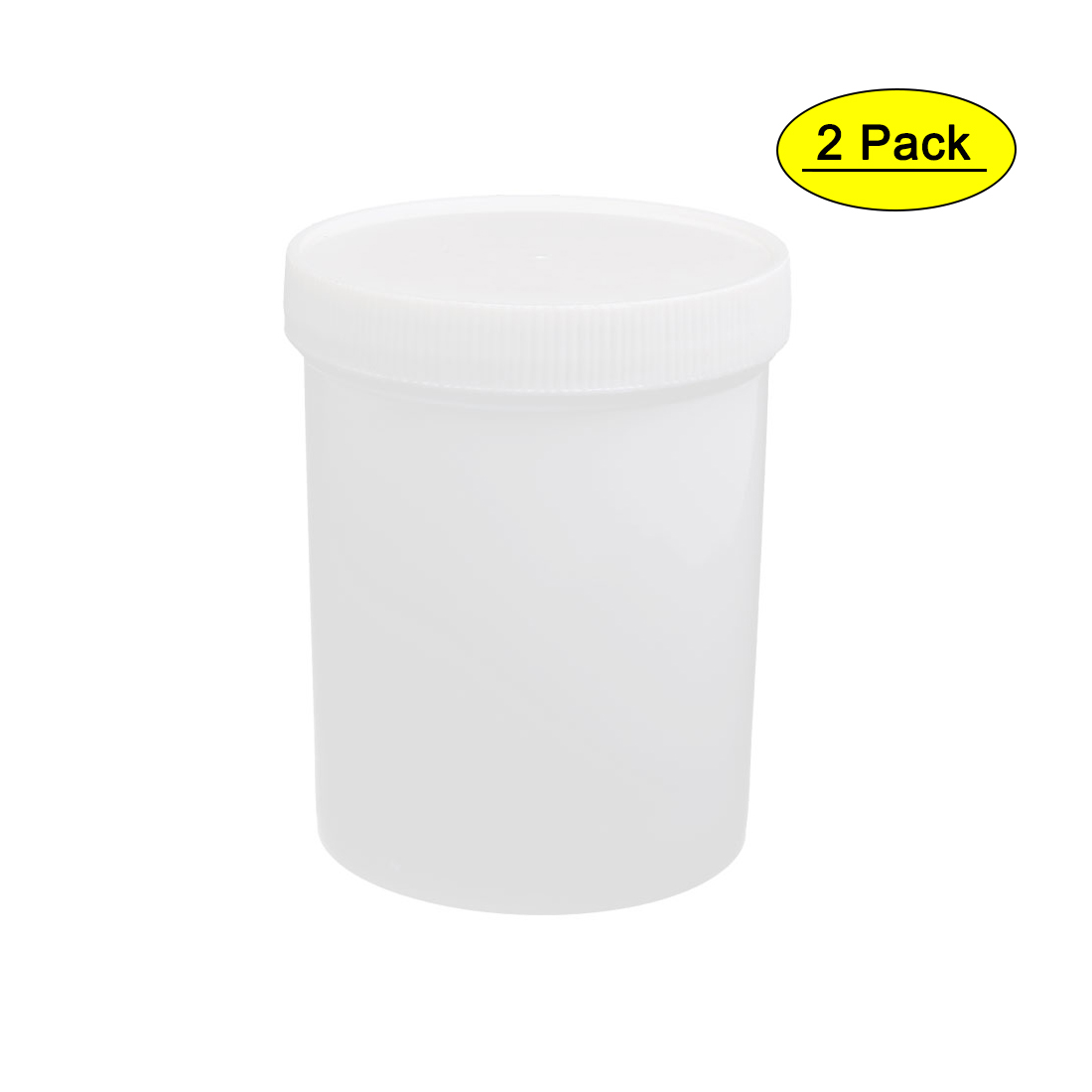Unique Bargains 2pcs 500ml PP Plastic Wide Mouth Cylinder Liquid