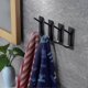 thumbnail image 3 of Juego de 4 ganchos de acero inoxidable para toallas, ganchos con capucha, ganchos adhesivos para puertas sin necesidad de perforar, ganchos traseros negros., 3 of 5