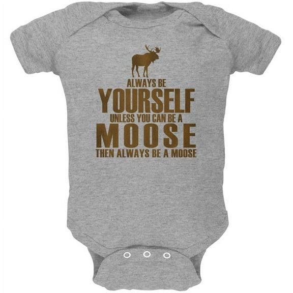Old Glory Always Be Yourself Moose Short Sleeve Graphic Baby One Piece