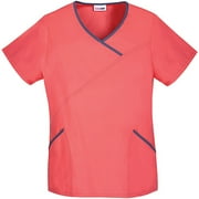 Papaya Nectar Mock Wrap Top