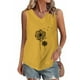 thumbnail image 1 of Fiudx Ofertas Flash Del Día Solo En Línea Camiseta con Botones y Cuello Redondo de Manga Corta con Estampado Pequeño Informal y de Lino para Mujer, 1 of 4