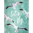 thumbnail image 2 of Villa, Mlli 15x18 White Modern Wood Framed Museum Art Print Titled - Lets Fly, 2 of 4