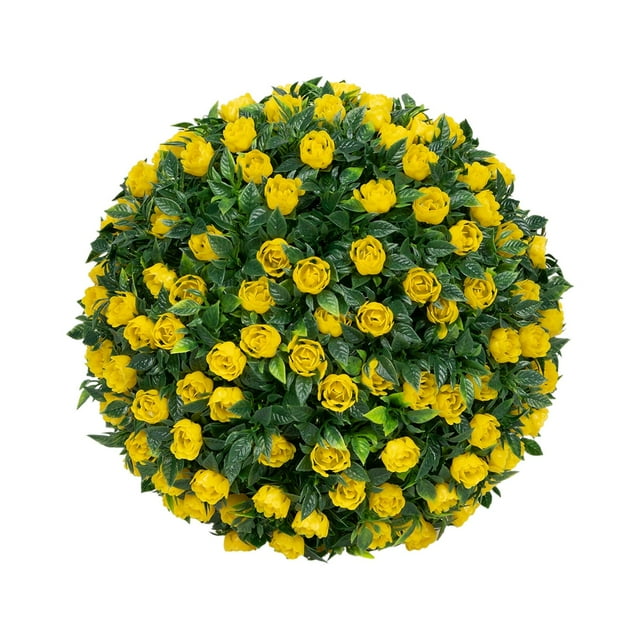 Simulation Plant Flower Hanging Topiary Ball 7.8inch Lifelike Shape Sturdy Multifunctional Fine Workmanship Decoration for Home Garden Decor Style F