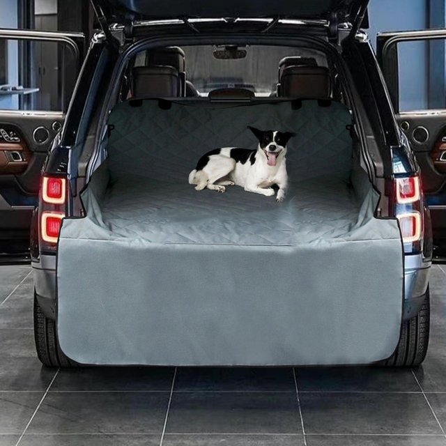 Alfombrilla para maletero de coche SUV forro de carga para perros accesorio de alfombrilla para suelo 268x140cm manta impermeable resistente multiusos Gris Yinane Cubierta de asiento de coche