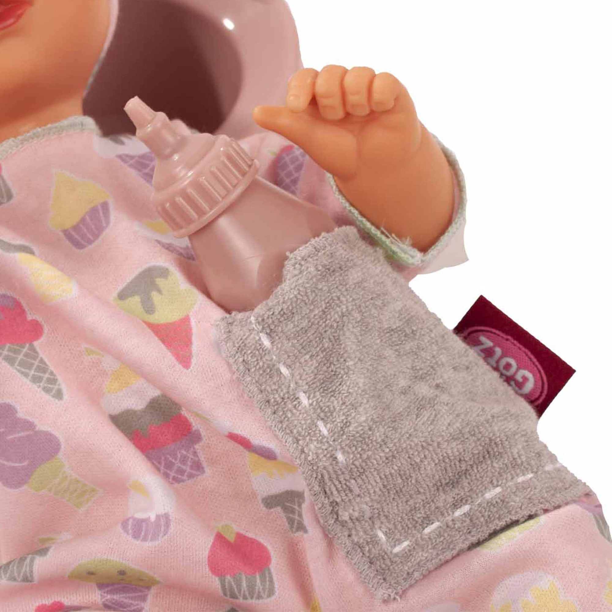 Gotz Sleepy Aquini Popsicle - 13" Drink & Wet Bath Baby Girl Doll with Potty, Bottle and Pacifier