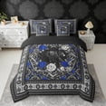 thumbnail image 2 of Erosebridal Wild Bear Bedding Comforter Set, Bohemian Aztec Mandala Queen Bedding Sets, Black Gray Blue, Black Reversible 7pcs, 2 of 6