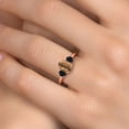 thumbnail image 4 of Gem Stone King 1.69 Ct Oval Brown Tiger Eye Black Onyx 18K Rose Gold Plated Silver Ring, 4 of 6